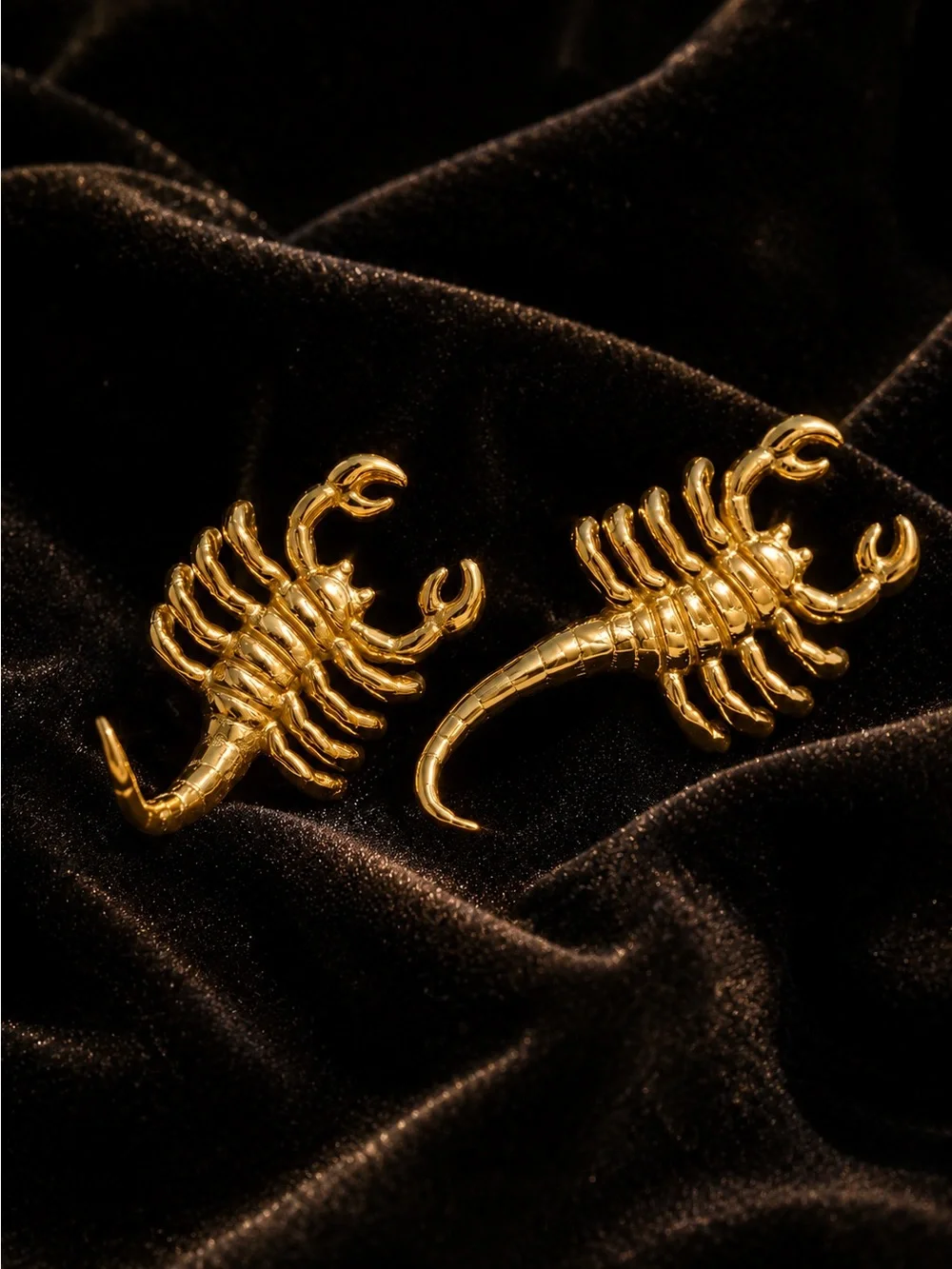 Gold plated Scorpion Drop Earrings